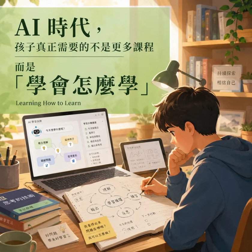 AI 時代，孩子真正需要的不是更多課程，而是學會怎麼學